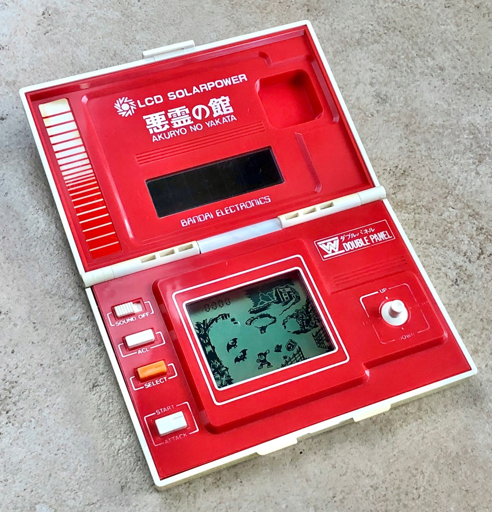 Akuryo No Yakata TERROR HOUSE retro gra BANDAI Solar Power LCD 1982 unikat!