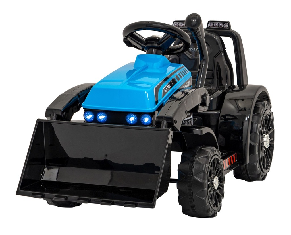 Traktor Spychacz G320 dla najmłodszych dzieci Niebieski + Ruchoma łyżka + M