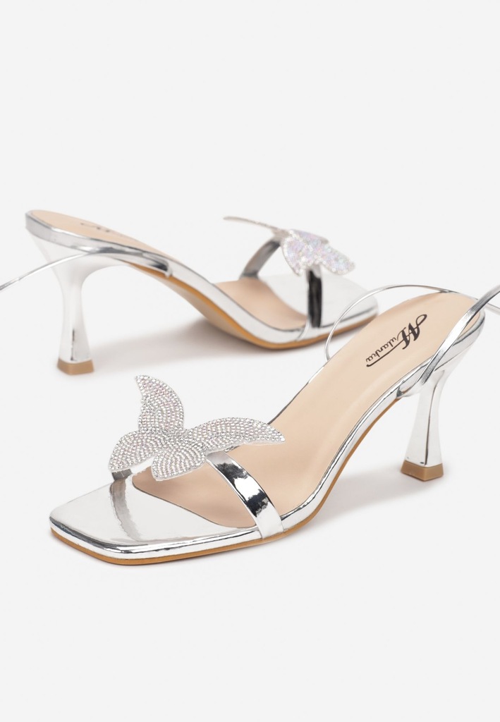 Renee Srebrne Sandały damskie 40 Casual