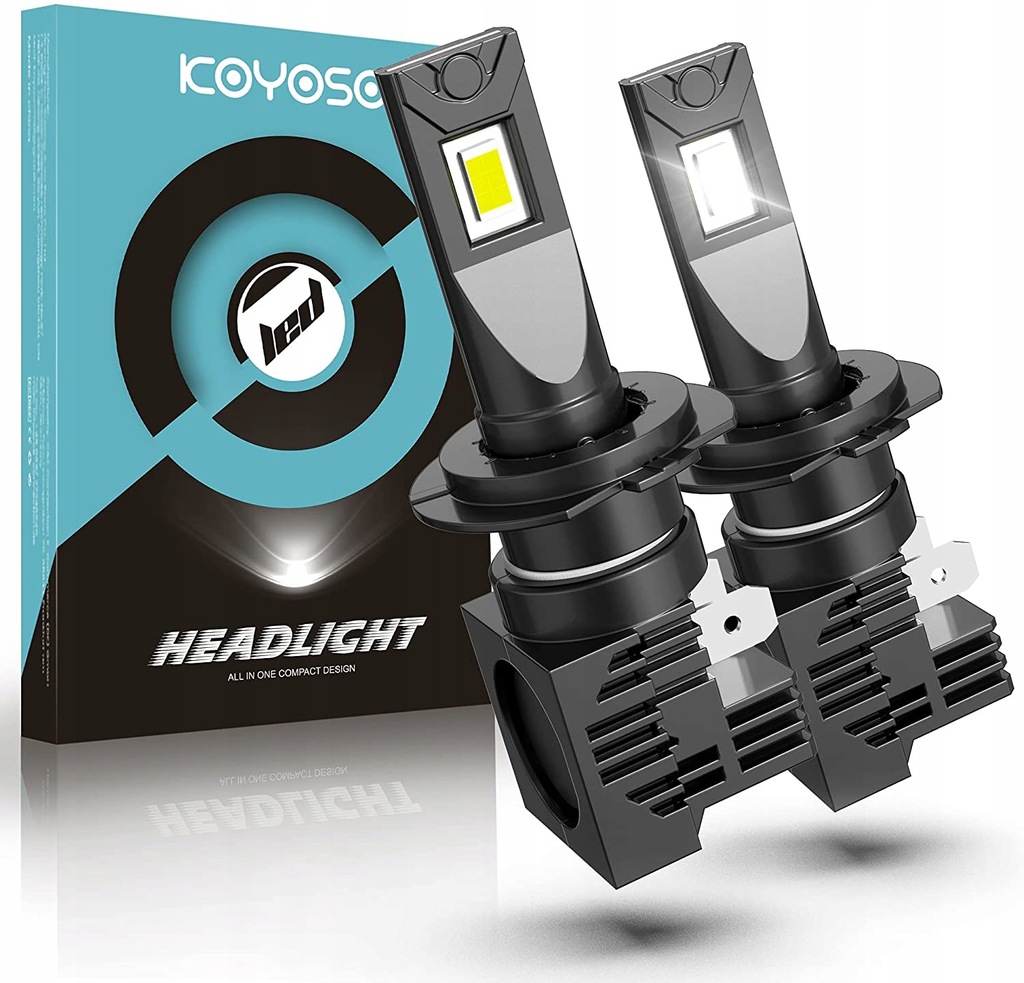 Koyoso H7 LED Headlight Bulbs 12000lm 80w High Power Halogen