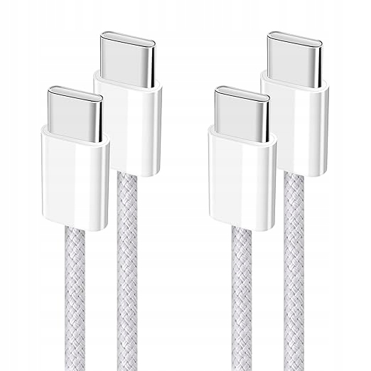 Kabel YISH USB typ C - USB typ C 1 m biały 2szt