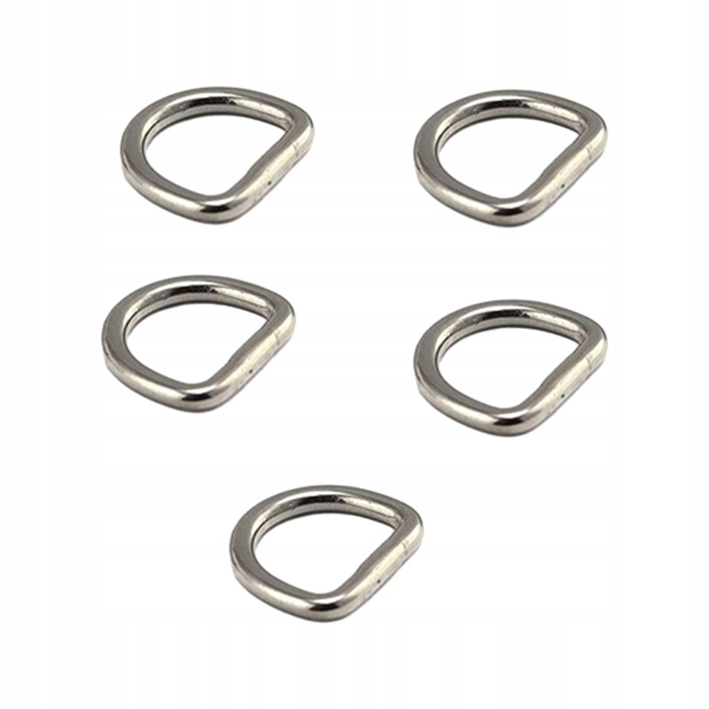 5 Pieces D Rings D Shaped Rings Half Rings Loop for Backpack 20mmx20mm