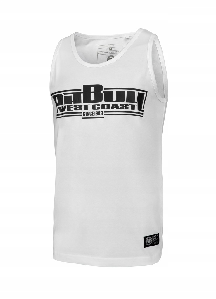 Pitbull Tank Top Slim Fit Boxing (XXL) Biały