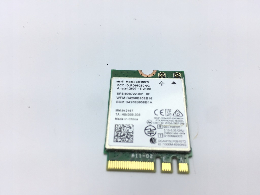 Karta WiFi 8260NGW HP EliteBook 820 G3 Fv