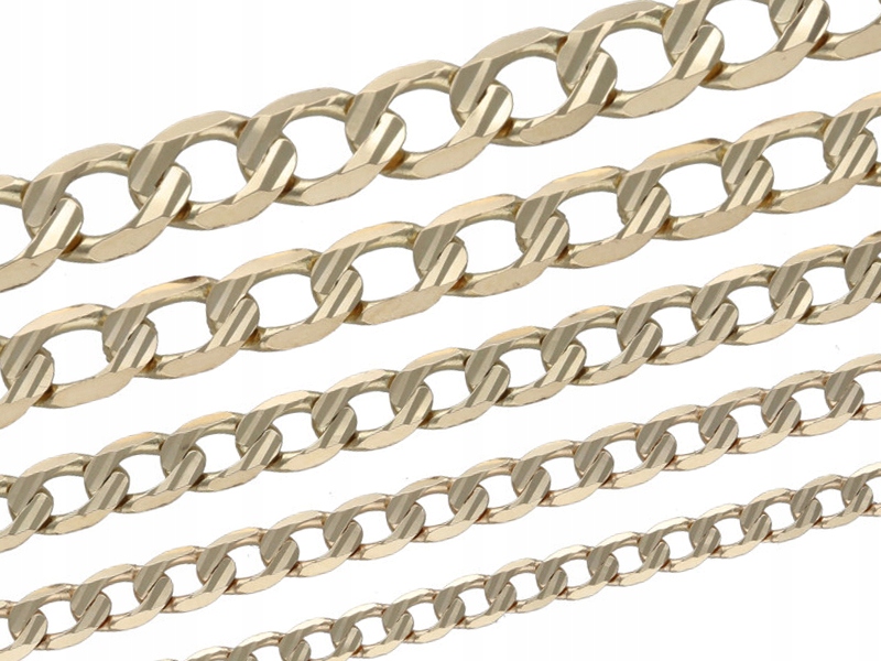 Złoty łańcuszek 585 splot pancerka 60cm męska żółte złoto 14k prezent