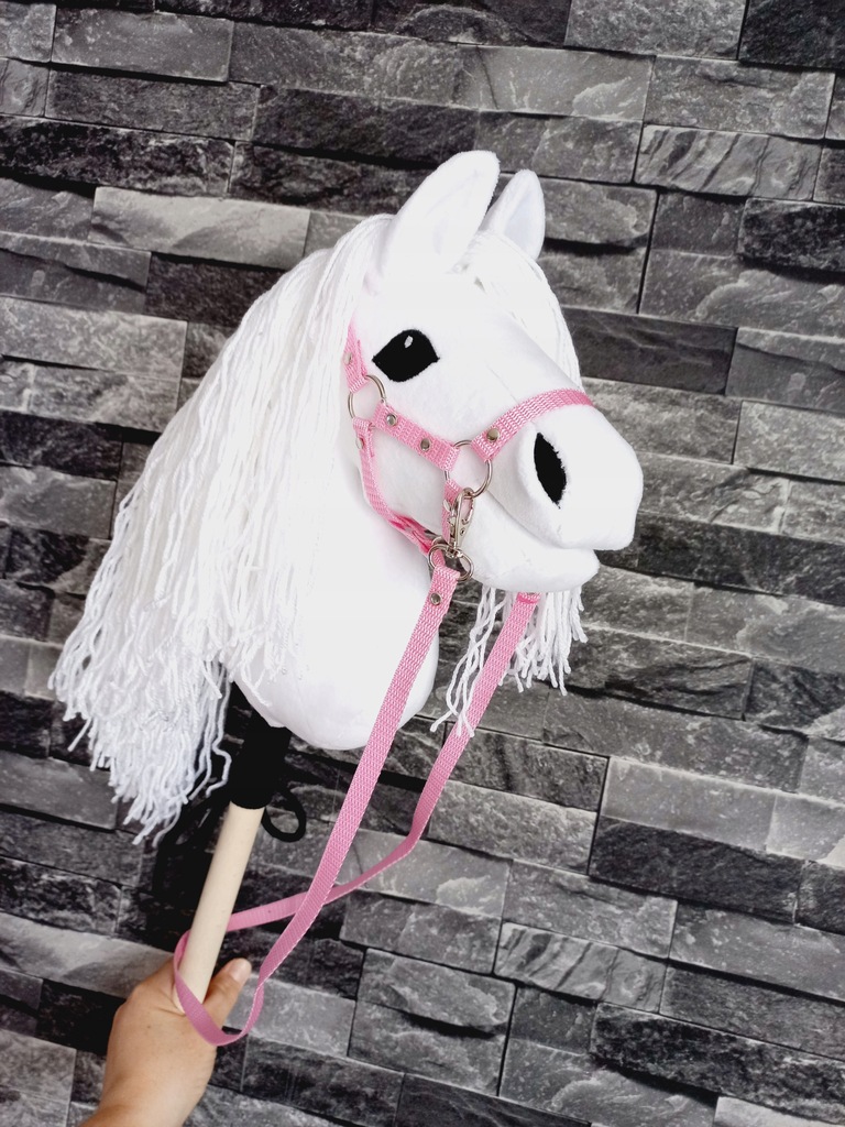 Hobby horse konik biały z kantarem i wodzami 13705950482 oficjalne