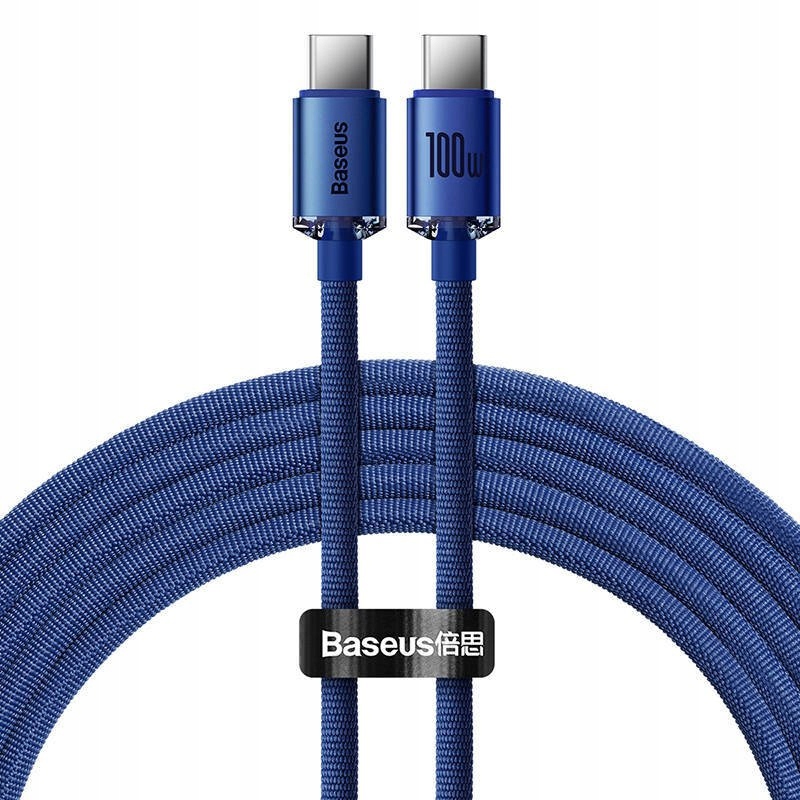 Kabel USB-C do USB-C Baseus 100W, 2m (niebieski)