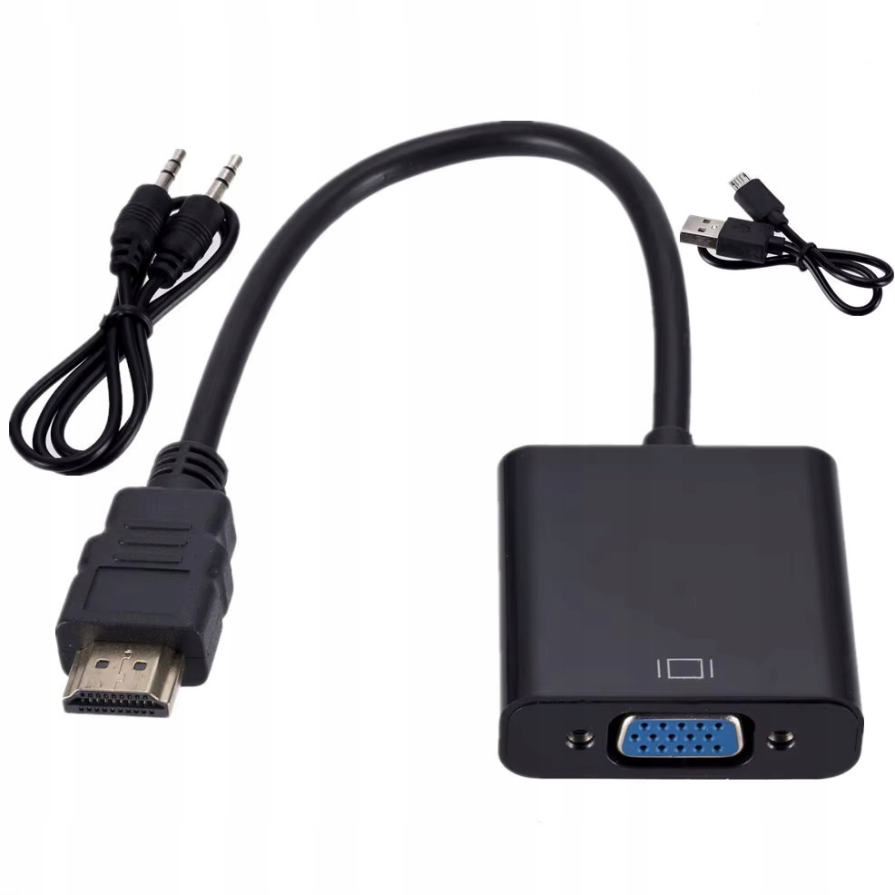 KONWERTER OBRAZU SYGNAŁU HDMI do VGA + audio ADAPTER PRZEJŚCIE C/A D/A