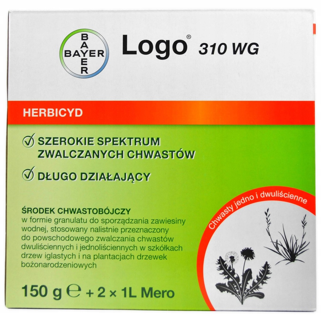 Logo 310 WG 150g + Mero 842 EC 2L NA CHWASTY Bayer