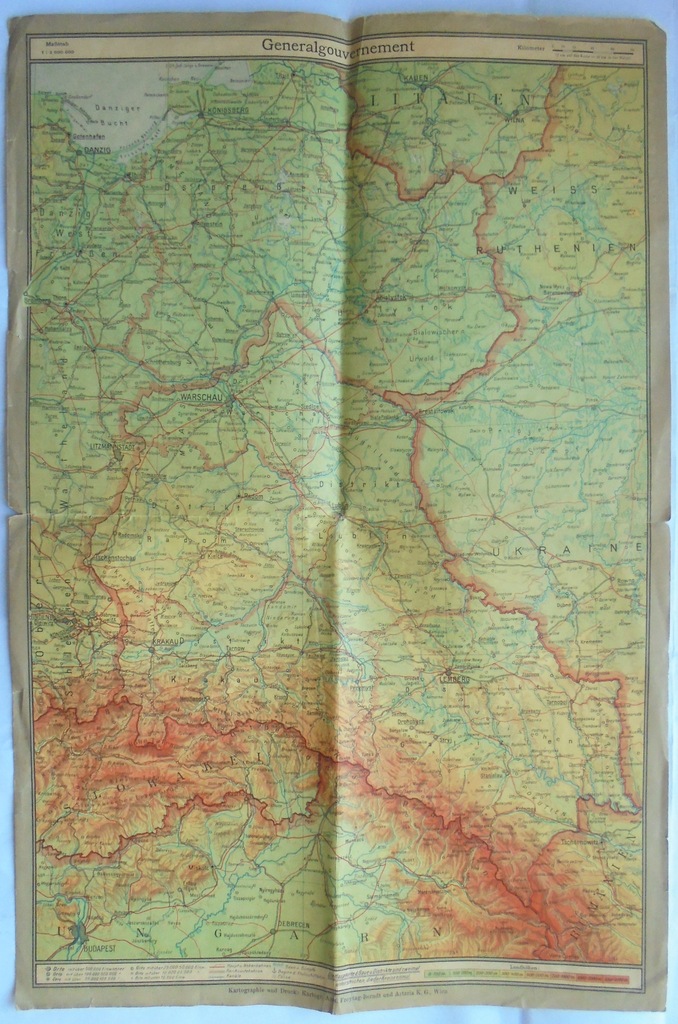 Stara mapa Niemcy GG