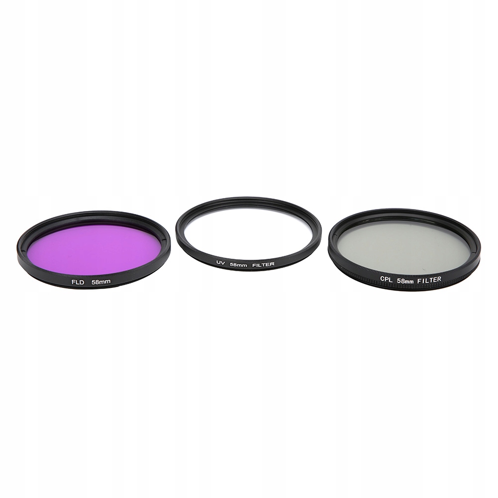 Zestaw filtrów ze szkła optycznego 58 mm UV CPL