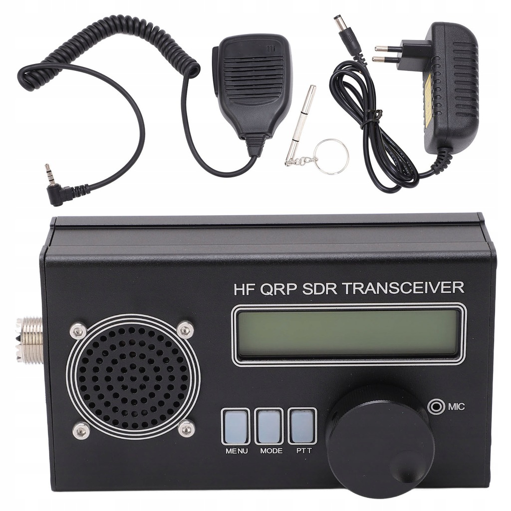 Ricetrasmettore USDR/USDX HF QRP SDR Ricetrasmettore SSB/CW Radio Ham A 8 Bande 5W Con Guscio Nero Microfono Batteria Caricabatterie