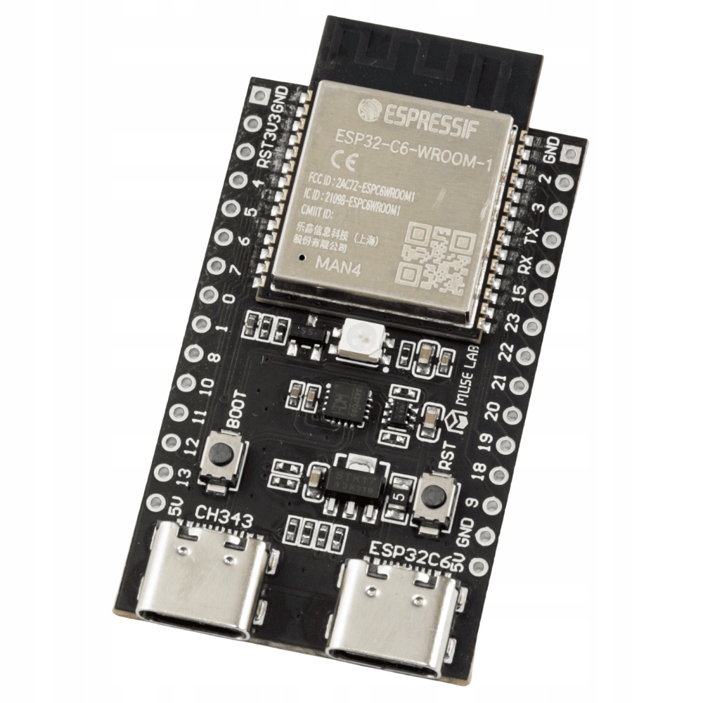 Płytka ESP32 ESP32-C6 WiFi 6, BLE 5.0, Zigbee