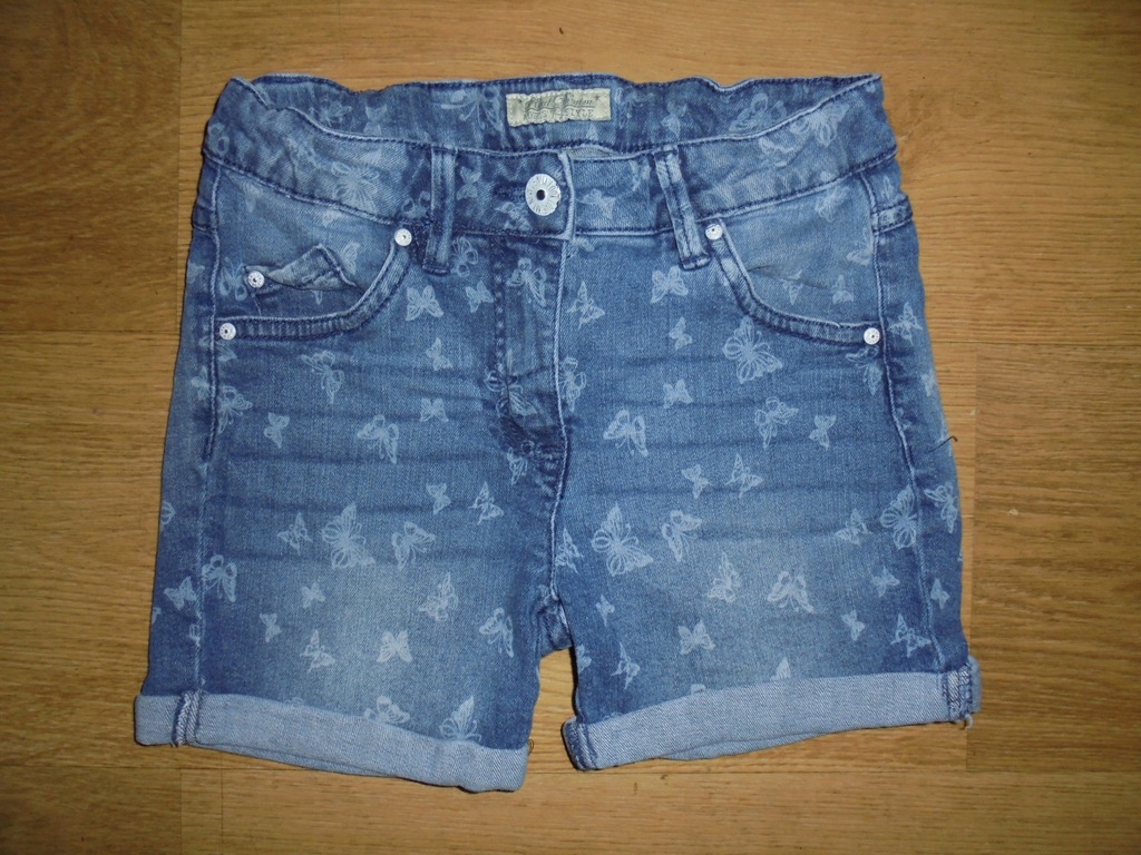 DENIM_ODJAZDOWE SPODENKI_MOTYLKI_140 CM