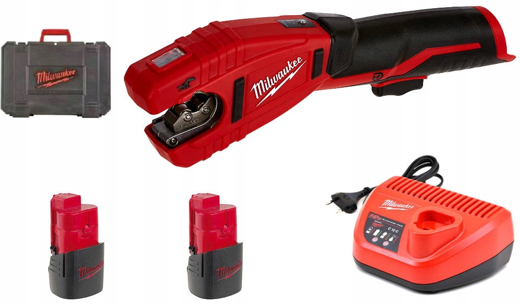 Obcinarka MILWAUKEE C12PC ładowarka, 2 aku walizka
