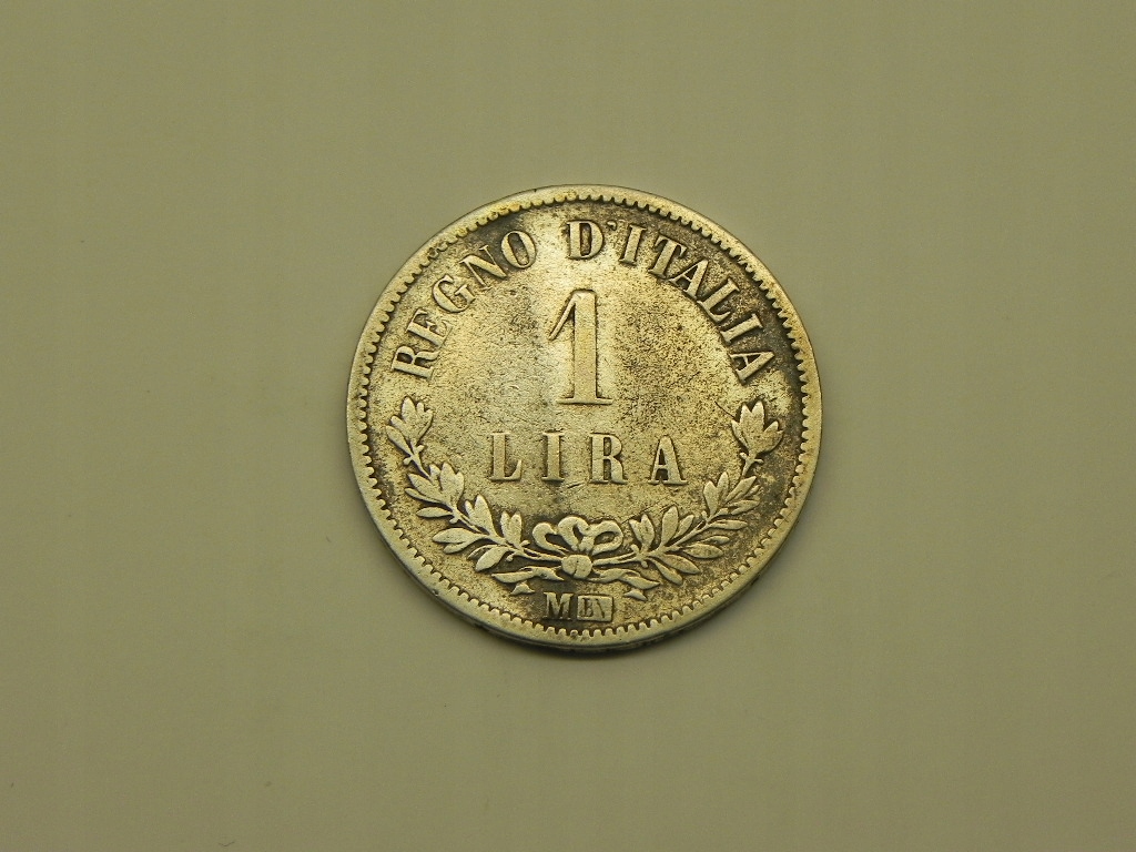 49670/ 1 LIRA 1863 M WŁOCHY (SREBRO)