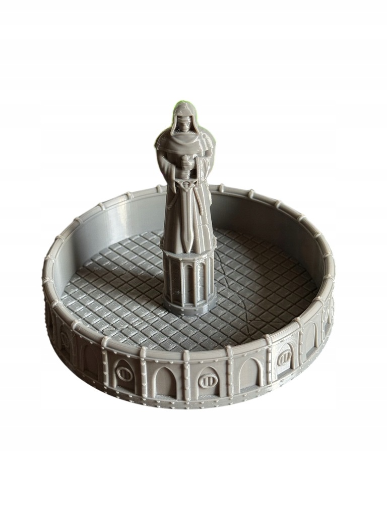 Fontanna z pomnikiem, druk 3D do gier bitewnych