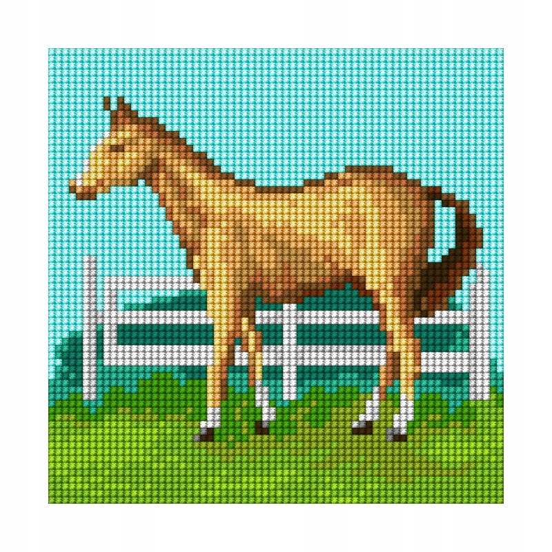 Kanwa z nadrukiem 15x15 Koń 5845 Gobelinek