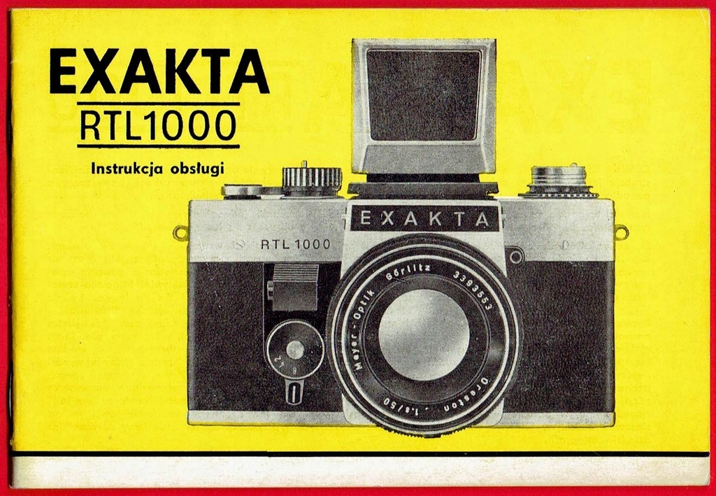 Exakta RTL1000 1971 rok polska instrukcja ideał
