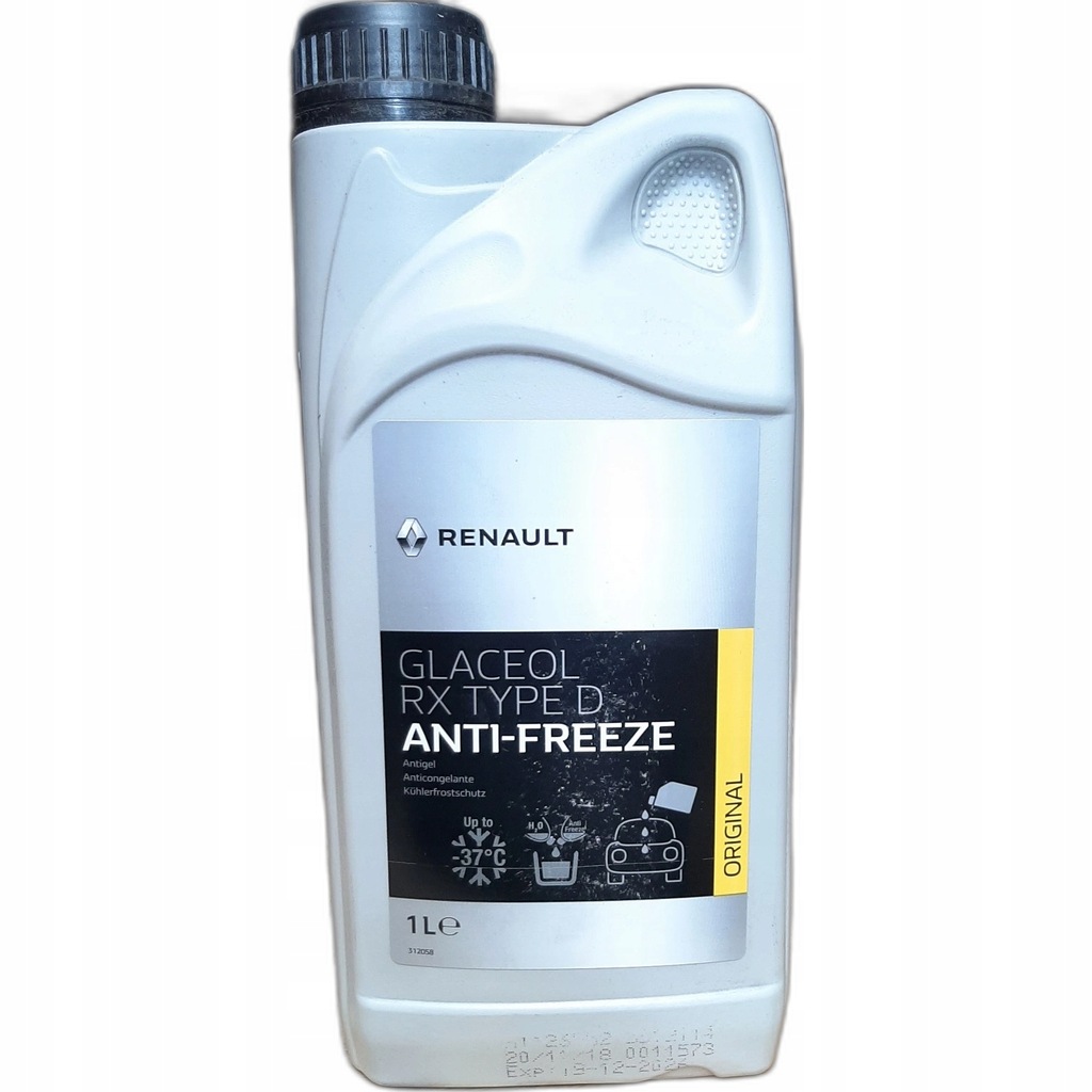 OE RENAULT płyn chłodniczy GLACEOL RX TYPE D 1L - 10892355880 ...