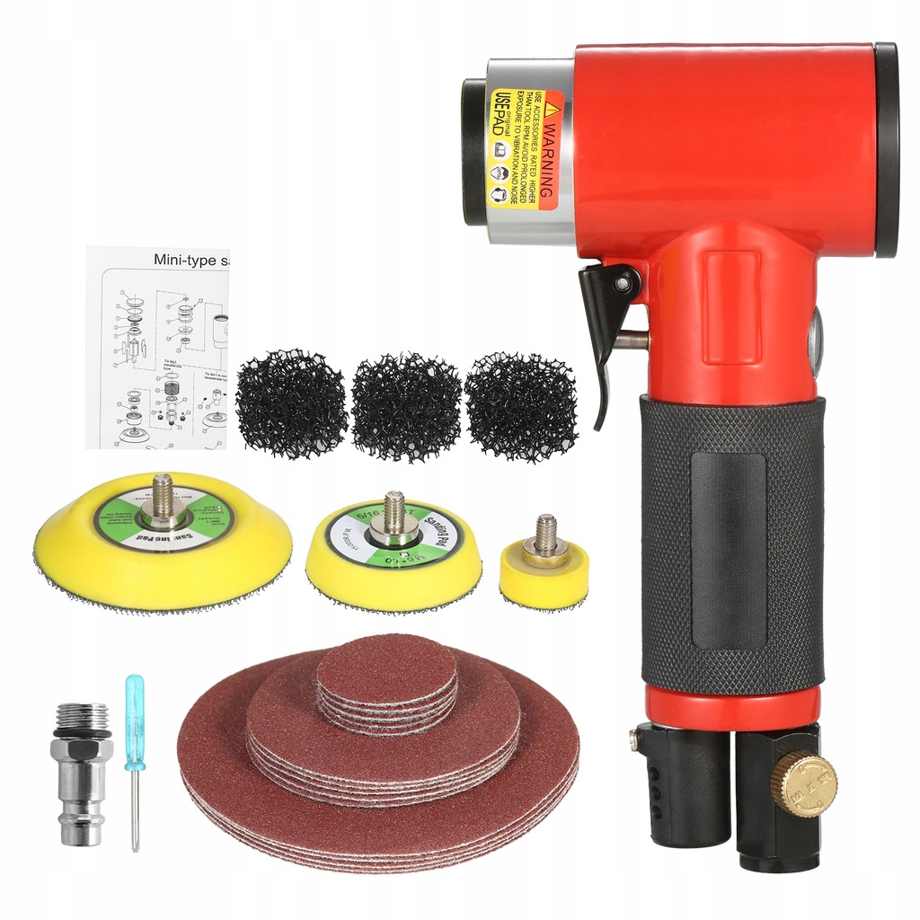 Mini Air Sander with 1/2/3 Inch Sand Disks Random