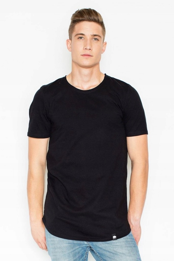 Męska modna Koszulka V025 Czarny S