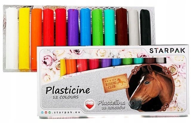 Kolorowa Plastelina 12 kolorów Horses Konie