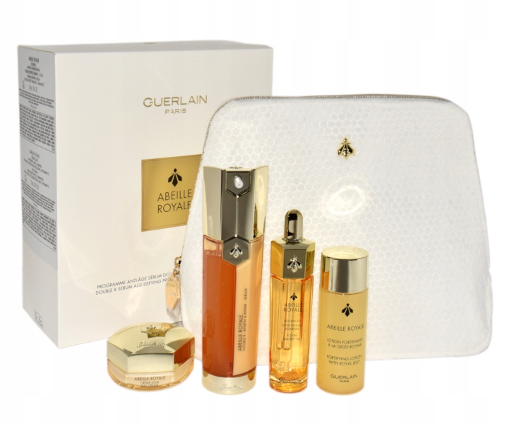 GUERLAIN Set ( Abeille Royale Double Serum + Lotion + Day Cream + Oil)