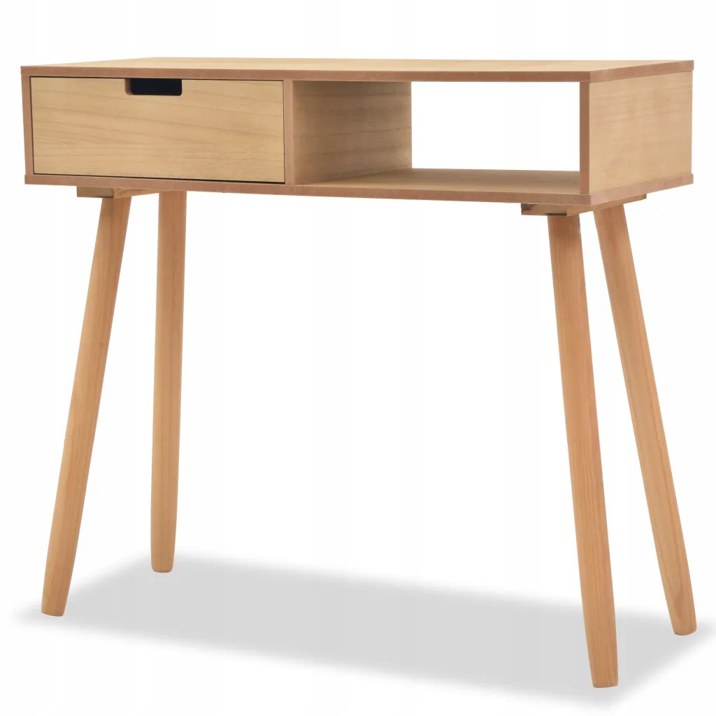 Konsola drewniana 80x30x72 brązowa