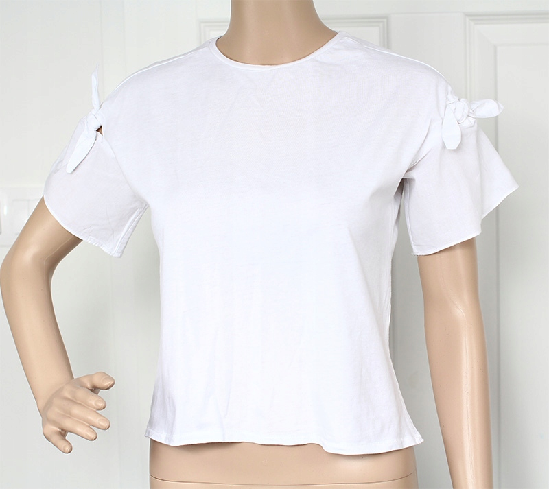 Biała bawełniana koszulka dla dziewczynki ZARA 152