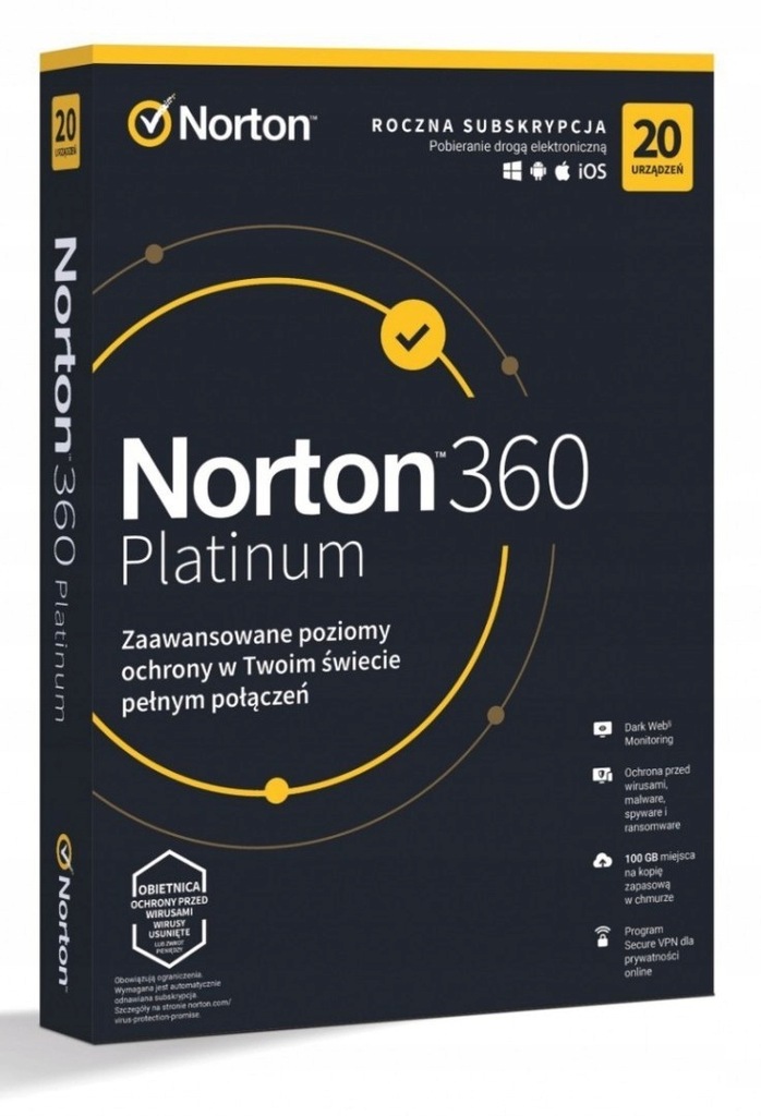 *Norton360 PLATINUM100GB PL 1U 20Dvc 1Y 21427517