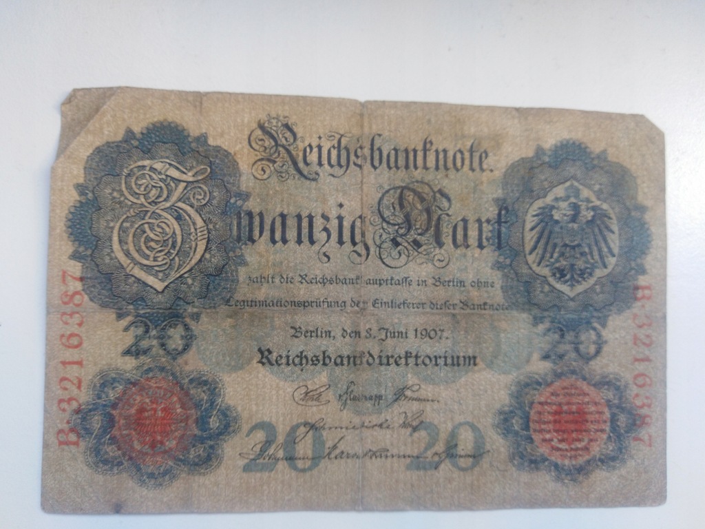 20 Marek 1907 r Banknot