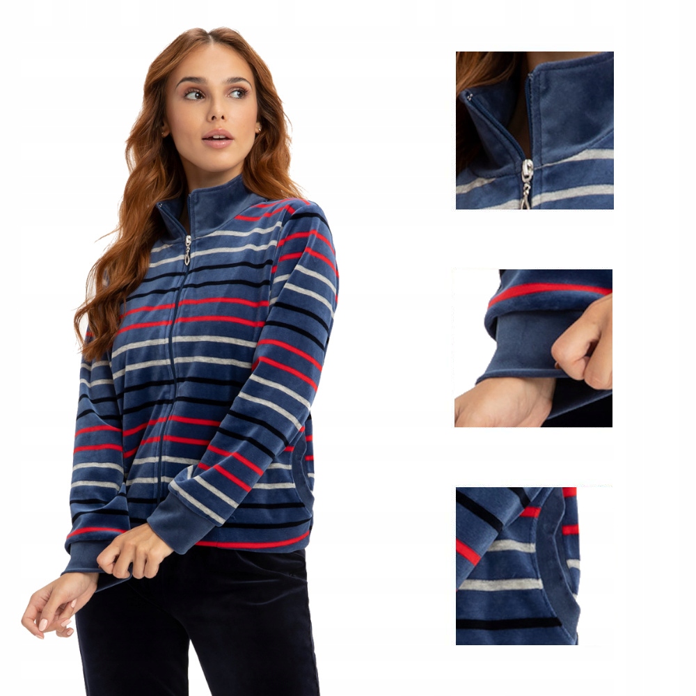 Dres damski welurowy LUNA kod 305 indygo XL