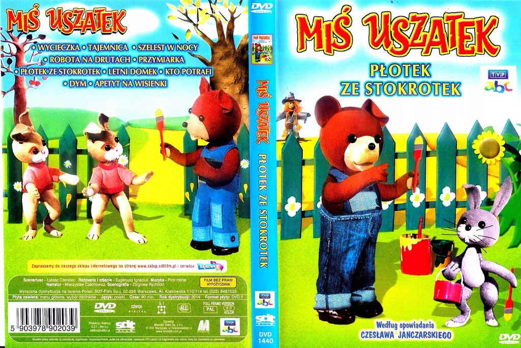 MIŚ USZATEK ** PŁOTEK ZE STOKROTEK ** DVD - JAK NOWA