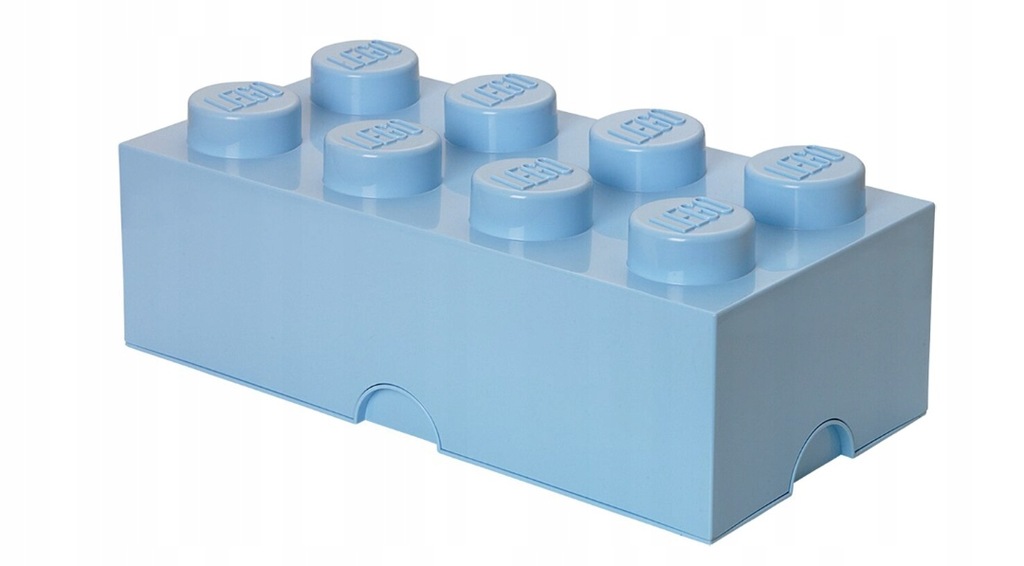 LEGO POJEMNIK PUDEŁKO KLOCEK JASNONIEBIESKI BŁĘKITNY