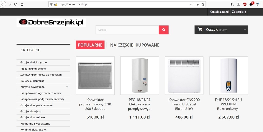 Dochodowy sklep internetowy dobregrzejniki.pl