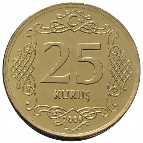 58102. Turcja, 25 kurus 2009 r.