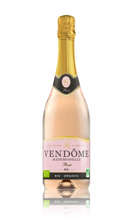 Wino bezalkoholowe musujące Vendome Rose 750ml BIO