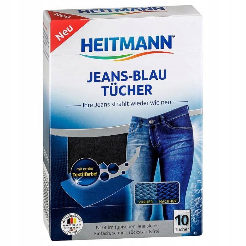 Heitmann Jeans-Blau Chusteczki do Jeansu 10 szt.