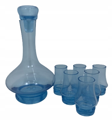 Zestaw - karafka z kieliszkami - szkło