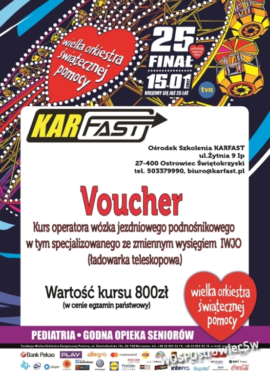 Voucher Kurs operatora wózka jezdniowego podnośnik