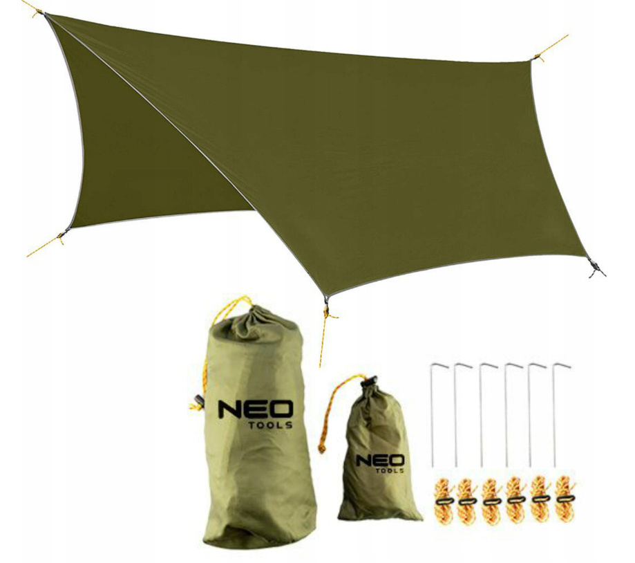 TARP TURYSTYCZNY WODOODPORNY SURVIVAL WODODPORNA PŁACHTA BIWAKOWA