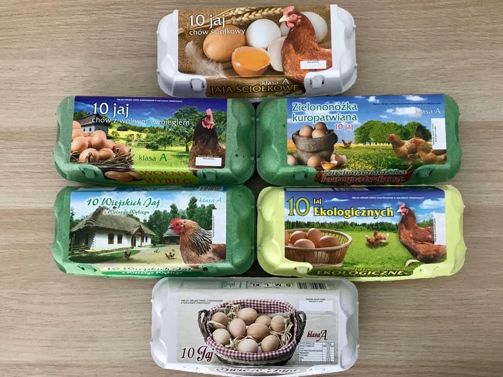 Wytłaczanki na jajka z nadrukiem