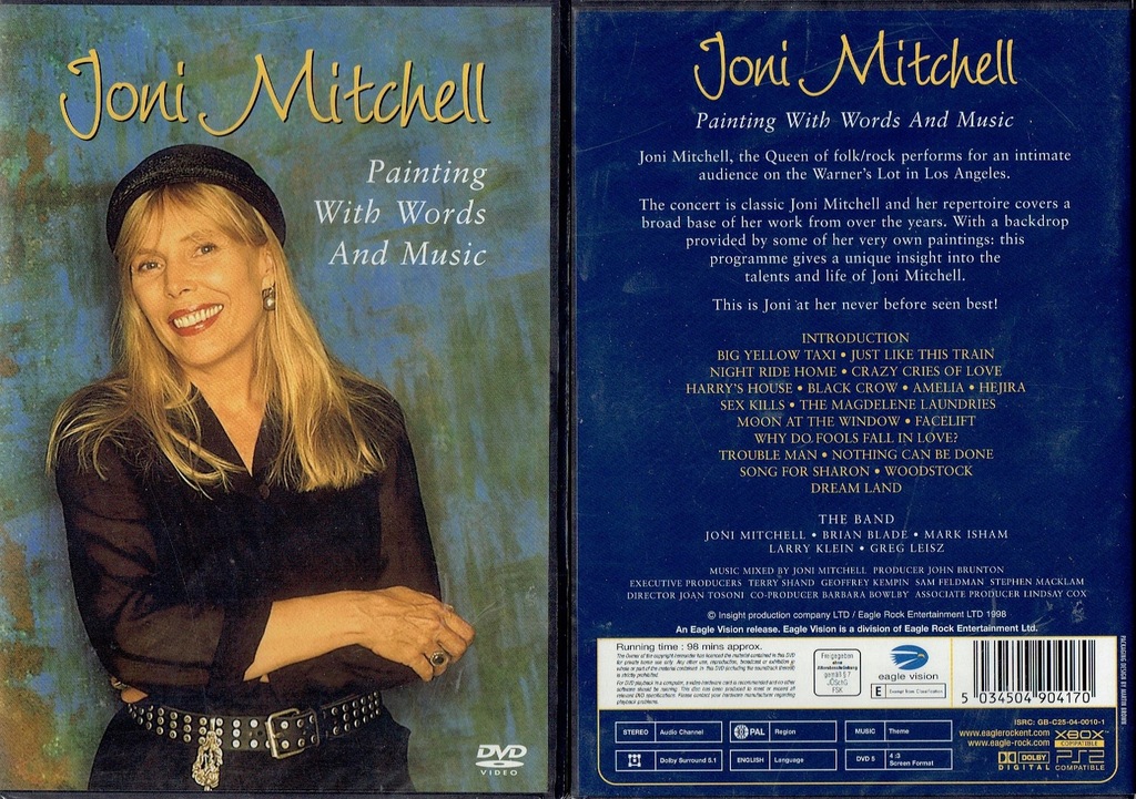 DVD Joni Mitchell Paintig with Words and Music