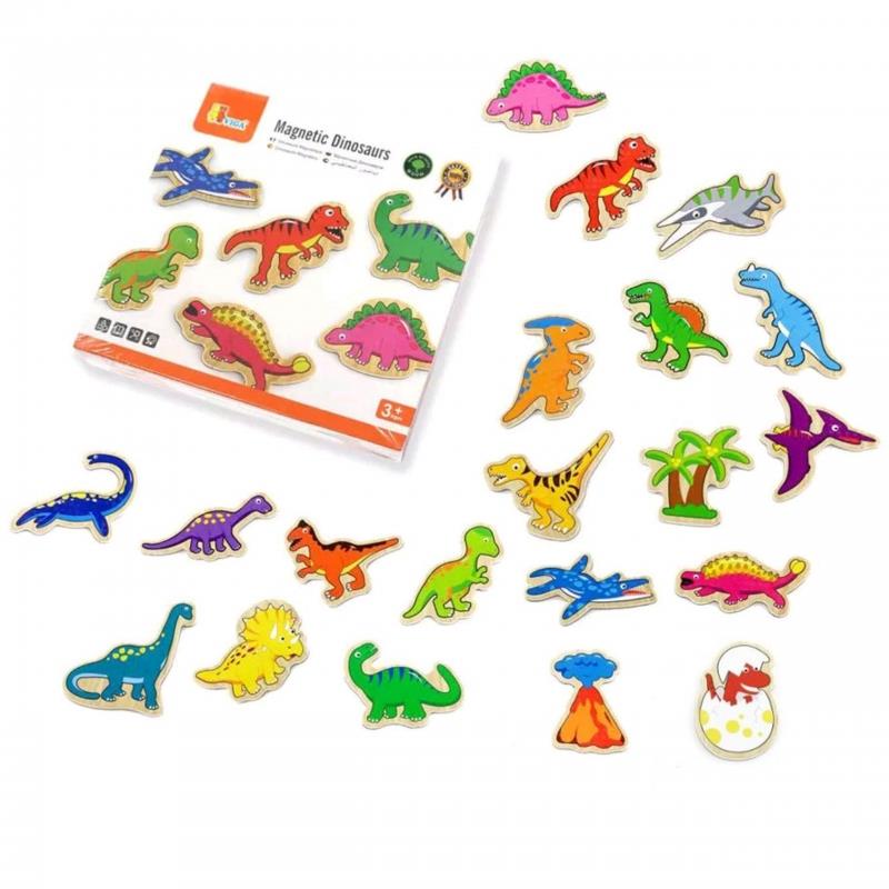 Magnesy Na Lodówkę Drewniane Dinozaury Viga Toys 2