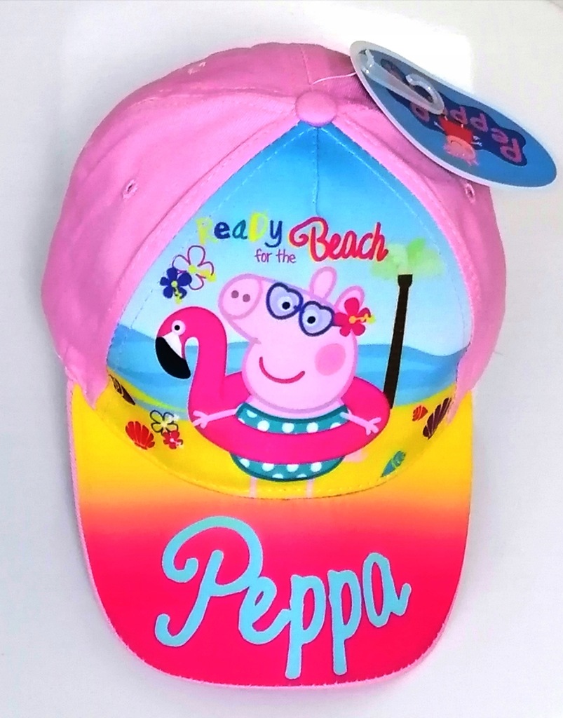 ŚWINKA PEPPA piękna czapka na lato licencja 52 cm