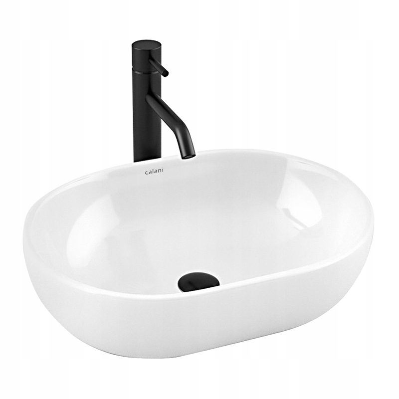 Umywalka Nablatowa Ceramiczna KAREN Biała Calani