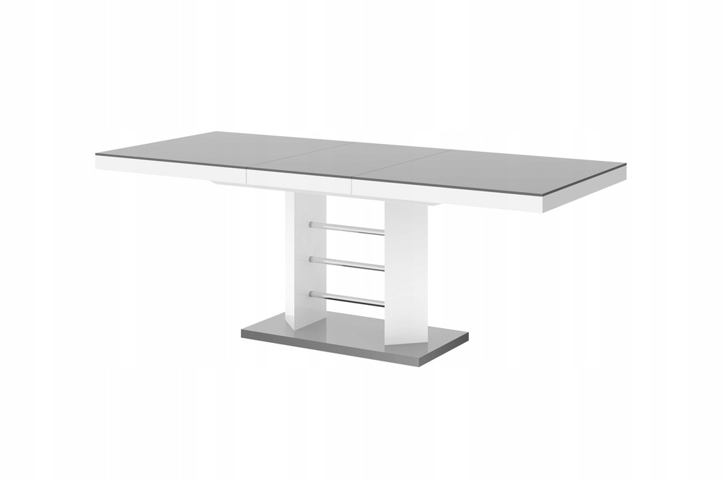 Stół Linosa LUX | szaro-biały (wysoki połysk)