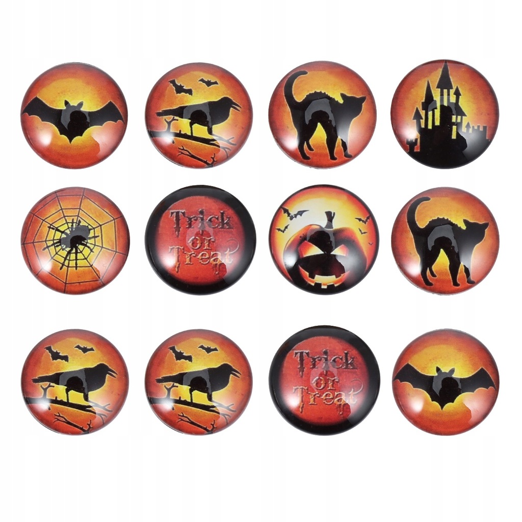 12 sztuk 25 MM Halloween Cabochon Niedźwiedź