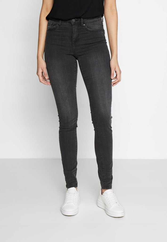 G1A510*VERO MODA SPODNIE JEANSOWE SZARE 36 S N00